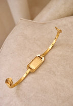 Vintage Ladies Gold 90s Rotary Watch Bangle Style Working