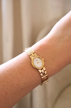 Vintage Ladies 90s Gold Rotary Watch Gemstone Details Working