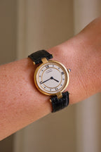 Vintage 1980s Cartier Must de Cartier Vendôme Vermeil Quartz Watch | 18K Gold-Plated 925 Sterling Silver | Red Cartier Pouch Included