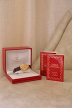 Vintage Ladies 1993 Cartier Must de Cartier Vermeil Watch Gold Plated Ladies Watch, Brown Leather Strap, Luxury Timepiece Box & Papers