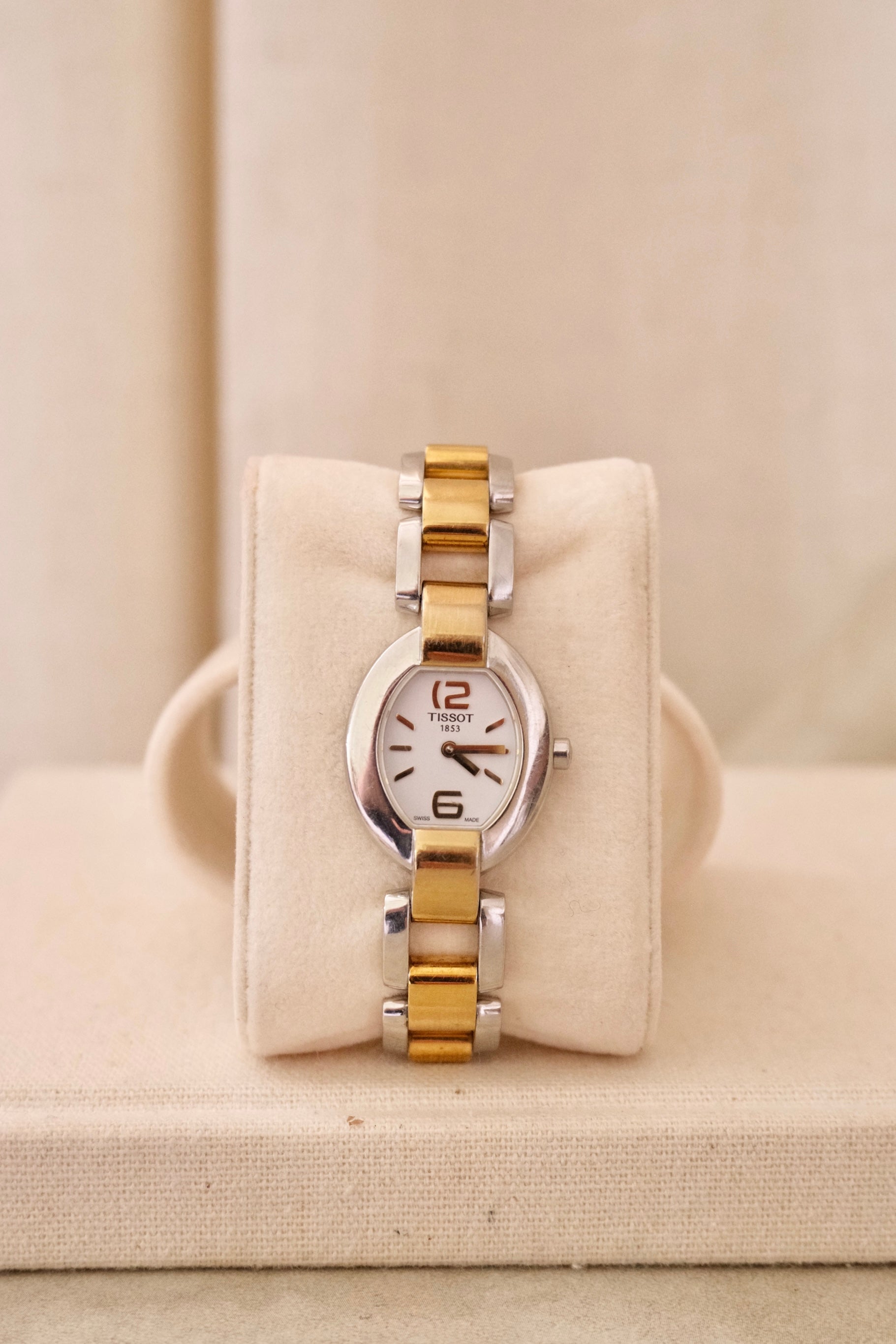 Vintage Tissot Ladies Two Tone Bracelet Watch – 1990s Swiss Made Dress Watch