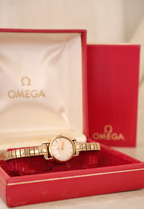 Vintage 9ct Gold Omega Ladies Watch, Mechanical Movement, Original Box