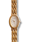 Vintage Ladies' Gold-Plated Seiko Quartz Watch - Oval Dial Working