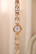 90s Rotary Vintage Ladies Gold Watch Fancy Links Working