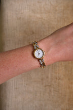Near Mint Vintage Ladies Two Tone Diamont Accent Seiko Nina Ricci Watch