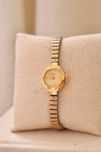 Vintage Ladies Oris Gold Plated Watch with a Stretch Band Manual Wind Working