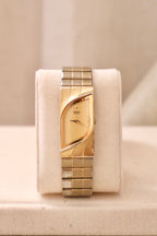 Rare Collectible Vintage 1990s Seiko Rivoli Quartz Watch Gold Asymmetrical Bracelet