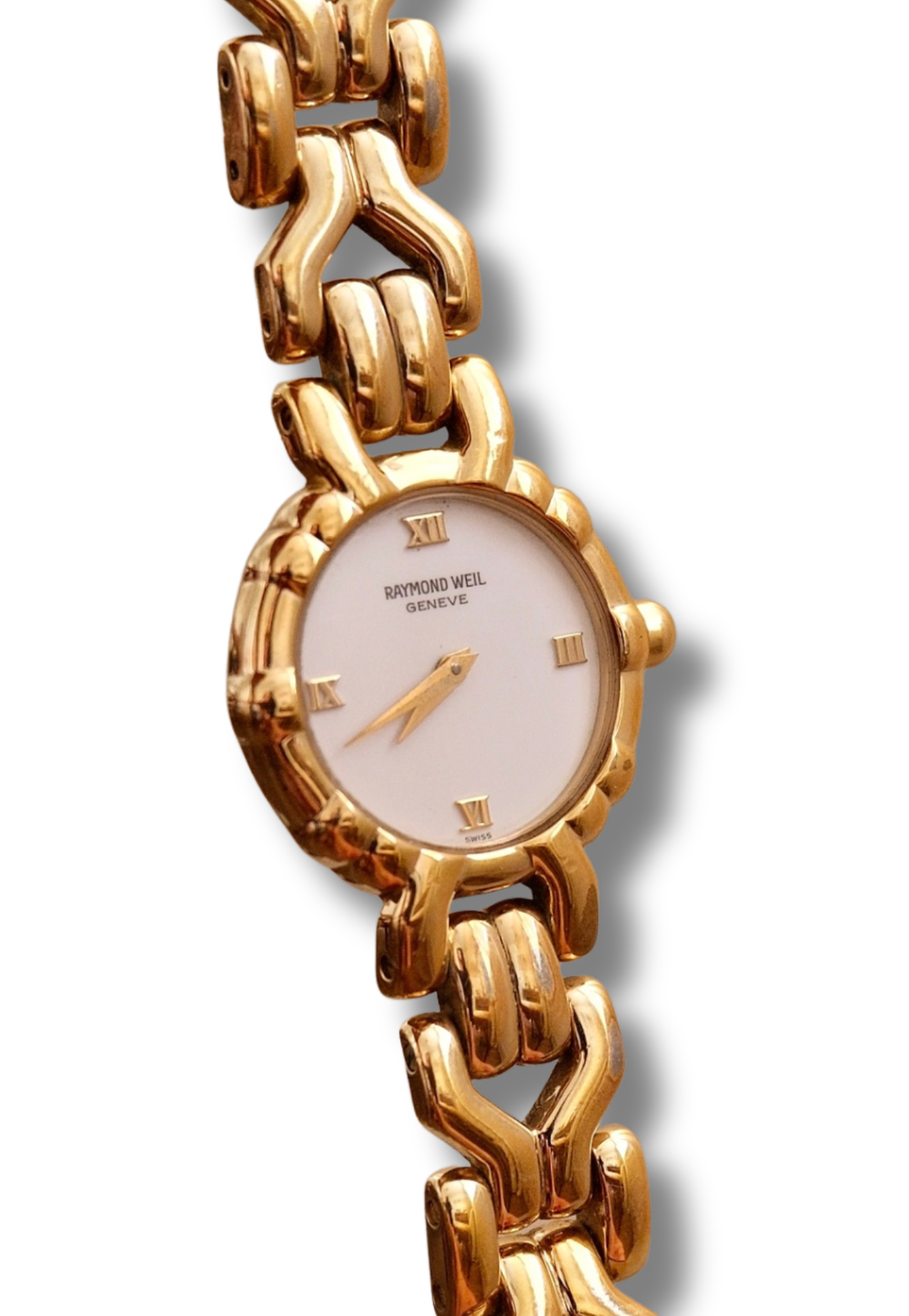 Rare vintage 18k gold plated Raymond Weil watch working