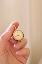 Early 80s Gucci Gold Plated Sphere Pendant Watch Manual Wind, Working