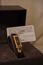 Vintage Ladies 1500L Gold Horsebit Gucci Watch Box & Papers
