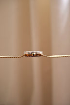 Vintage 1970s Jean Perret Genève Ladies Watch Tiger’s Eye Dial & Diamond Accent Bezel Swiss Gold Mesh Cocktail Watch
