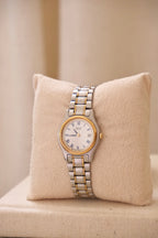 Vintage Ladies Two Tone Seiko Date Wristwatch Working
