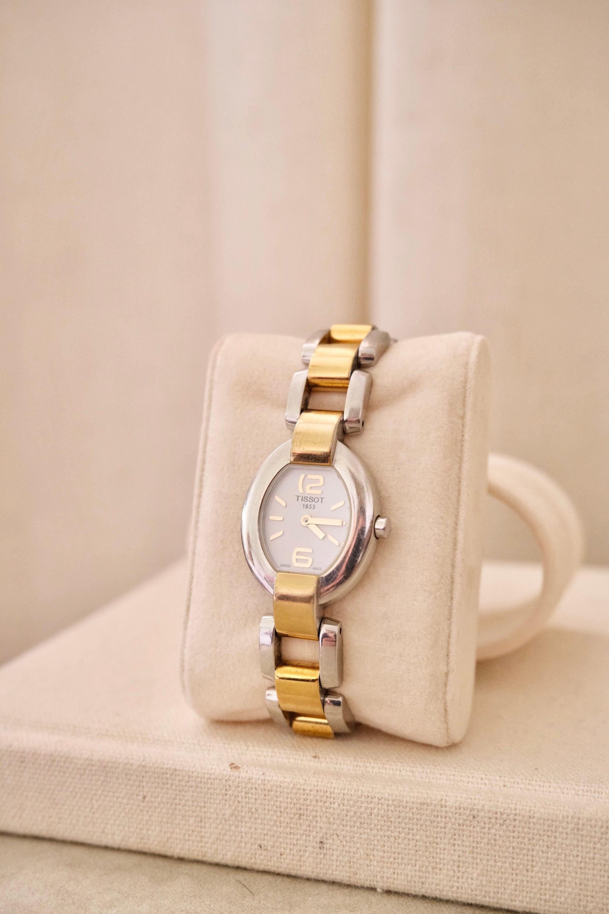 Vintage Tissot Ladies Two Tone Bracelet Watch – 1990s Swiss Made Dress Watch