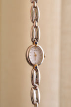 Ultra Rare & Petite Ladies Seiko Oval Dial Watch with Sapphire Gemstone Accents