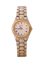Vintage Ladies Two Tone Seiko Date Wristwatch Working