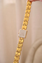 Vintage Women’s Blue Dial Sqaure Face Gold Seiko Watch Working