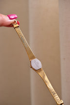 Sweet Ladies Vintage Gold Accursit Heart Watch Quartz Working
