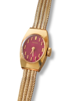Rare Ladies Vintage Gold Seiko Pink / Purple Dial Mechanical Watch Working