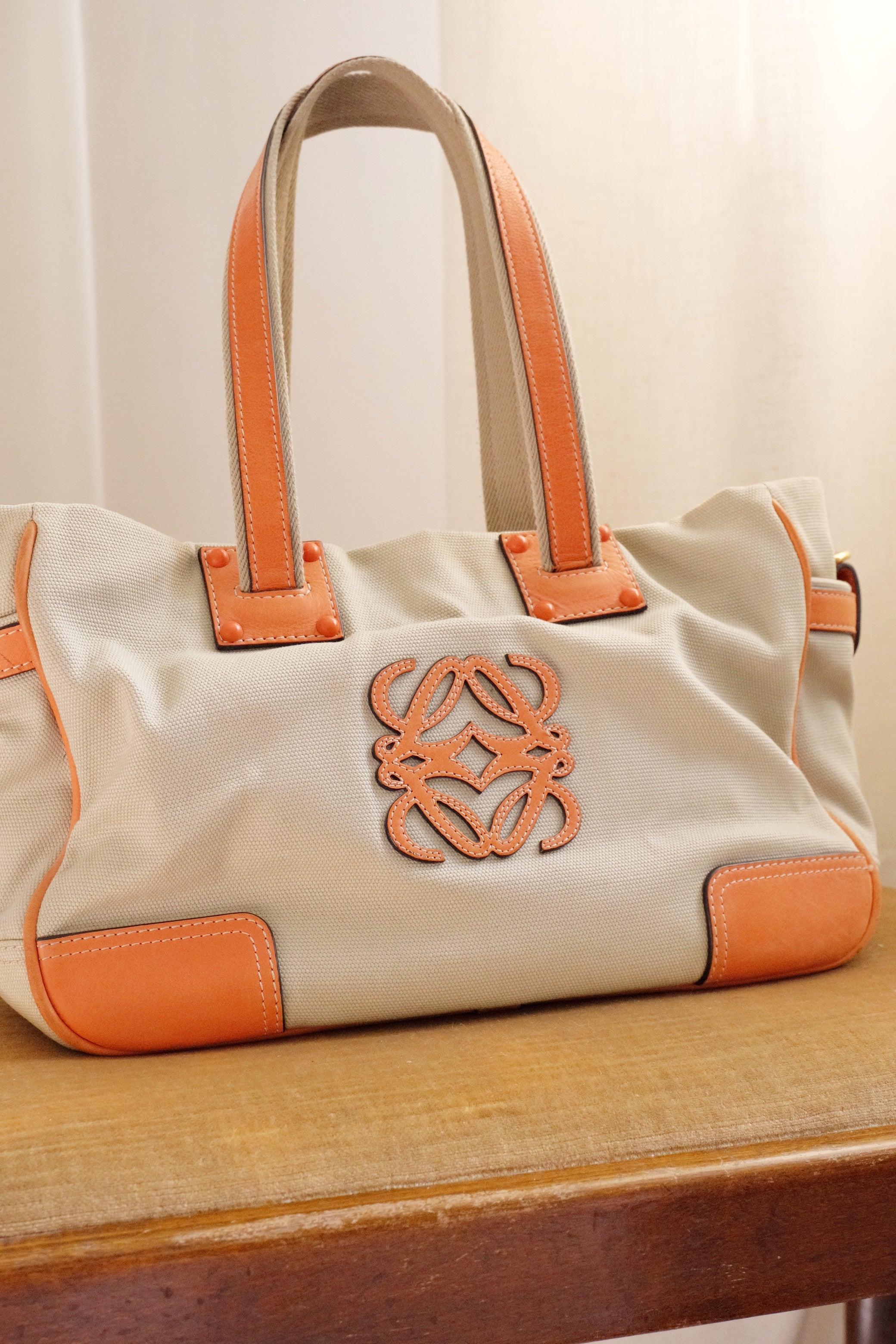 Rare 2007 Loewe Canvas Shoulder Bag