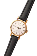Vintage ladies gold Tissot leather strap mechanical watch working