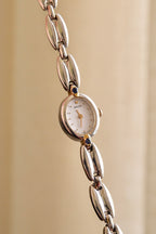 Ultra Rare & Petite Ladies Seiko Oval Dial Watch with Sapphire Gemstone Accents
