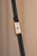 Rare Petite 90s Ladies Gold Silm Seiko Lassale Leather Watch