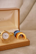 RARE Vintage Gucci Interchangeable Bezel Watch FULL SET with Box