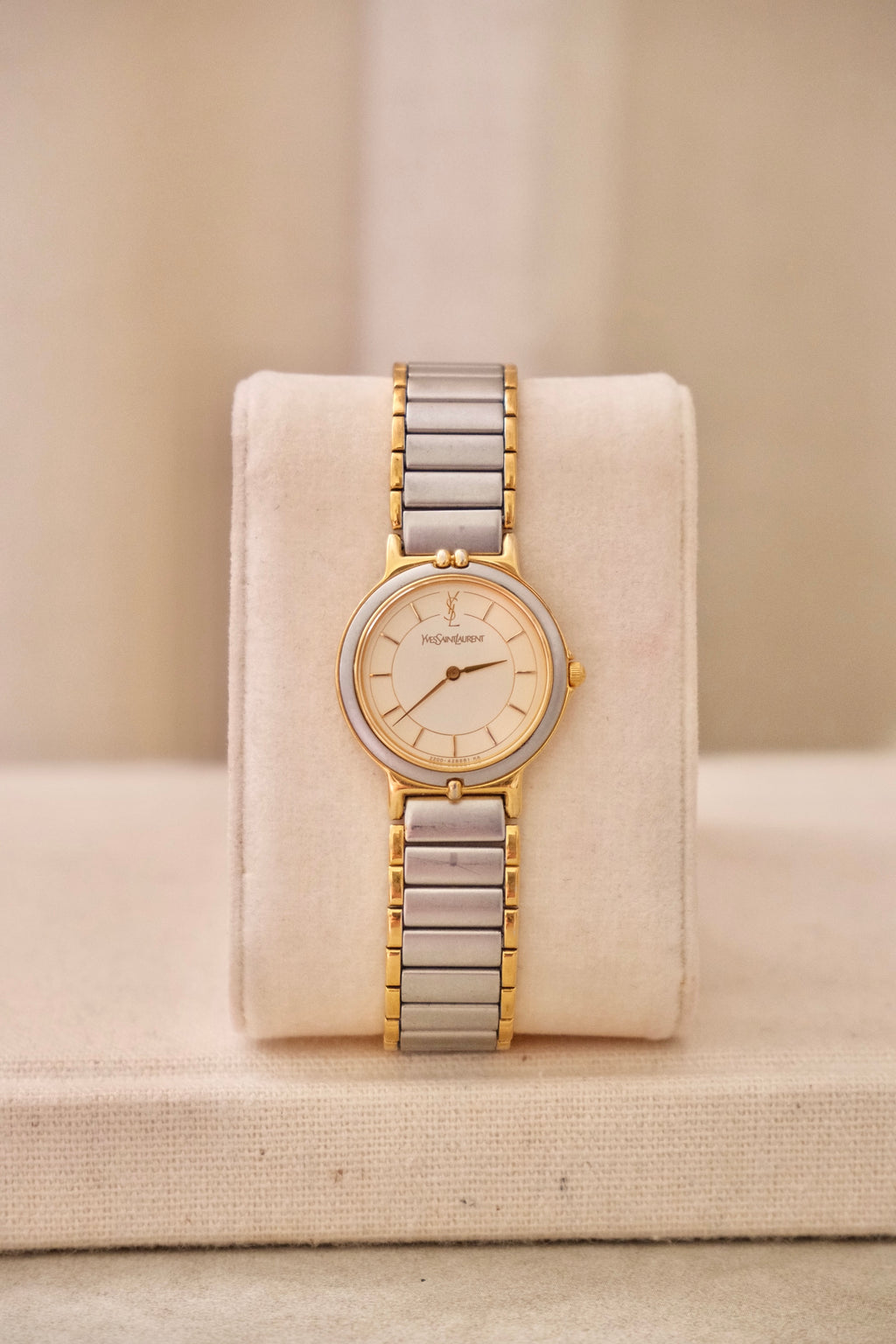 Vintage 90s Yves Saint Laurent Ladies' Quartz Watch - Silver-Tone Bracelet