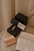 Vintage Ladies 1500L Gold Horsebit Gucci Watch Box & Papers