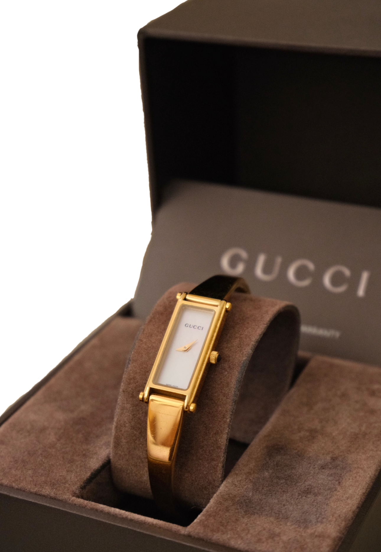 Vintage Ladies 1500L Gold Horsebit Gucci Watch in Box Working