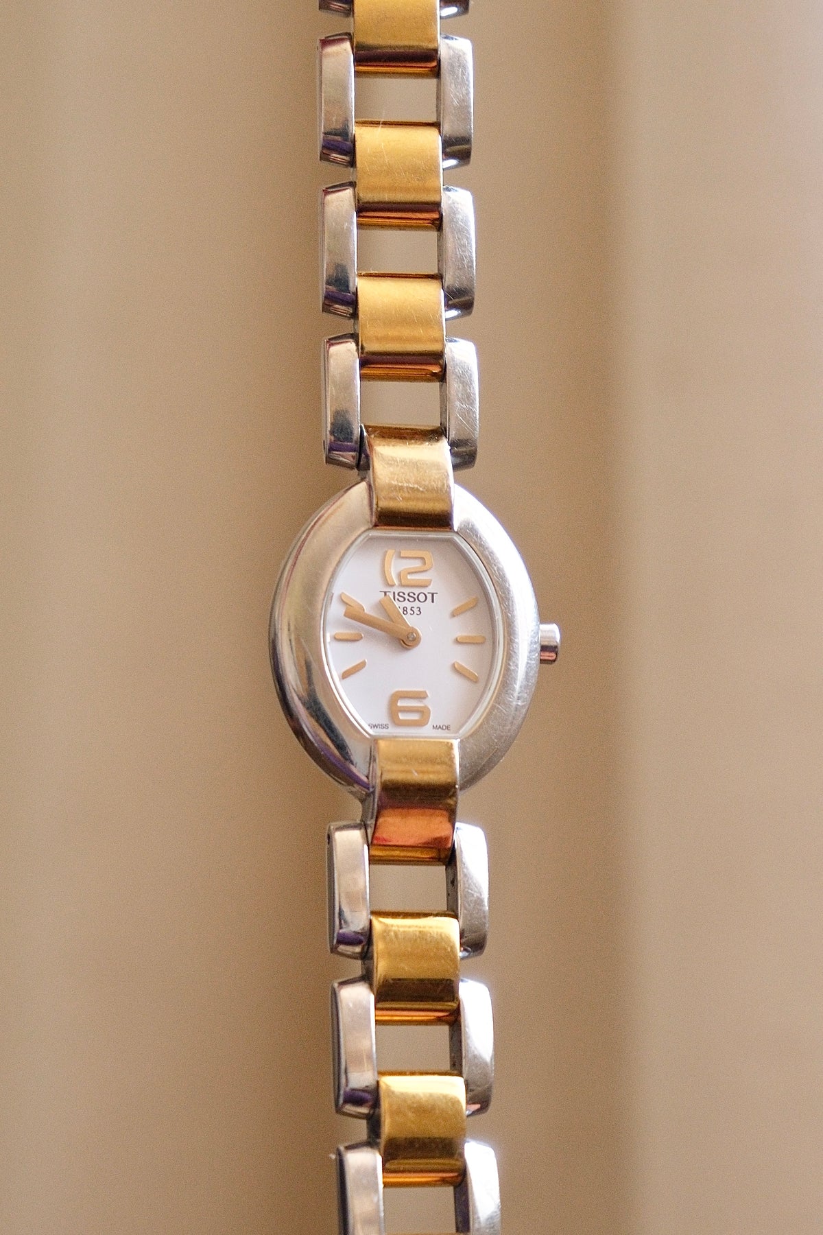 Vintage Tissot Ladies Two Tone Bracelet Watch – 1990s Swiss Made Dress Watch