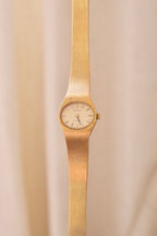 1970s Vintage Tissot Stylist Ladies Gold Manual Wind Mechanical Watch - Minimalist Oval Swiss Timepiece