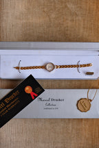 Rare Vintage 80s Marcel Drucker Oval Diamond Gold Cocktail Watch with Box & Papers