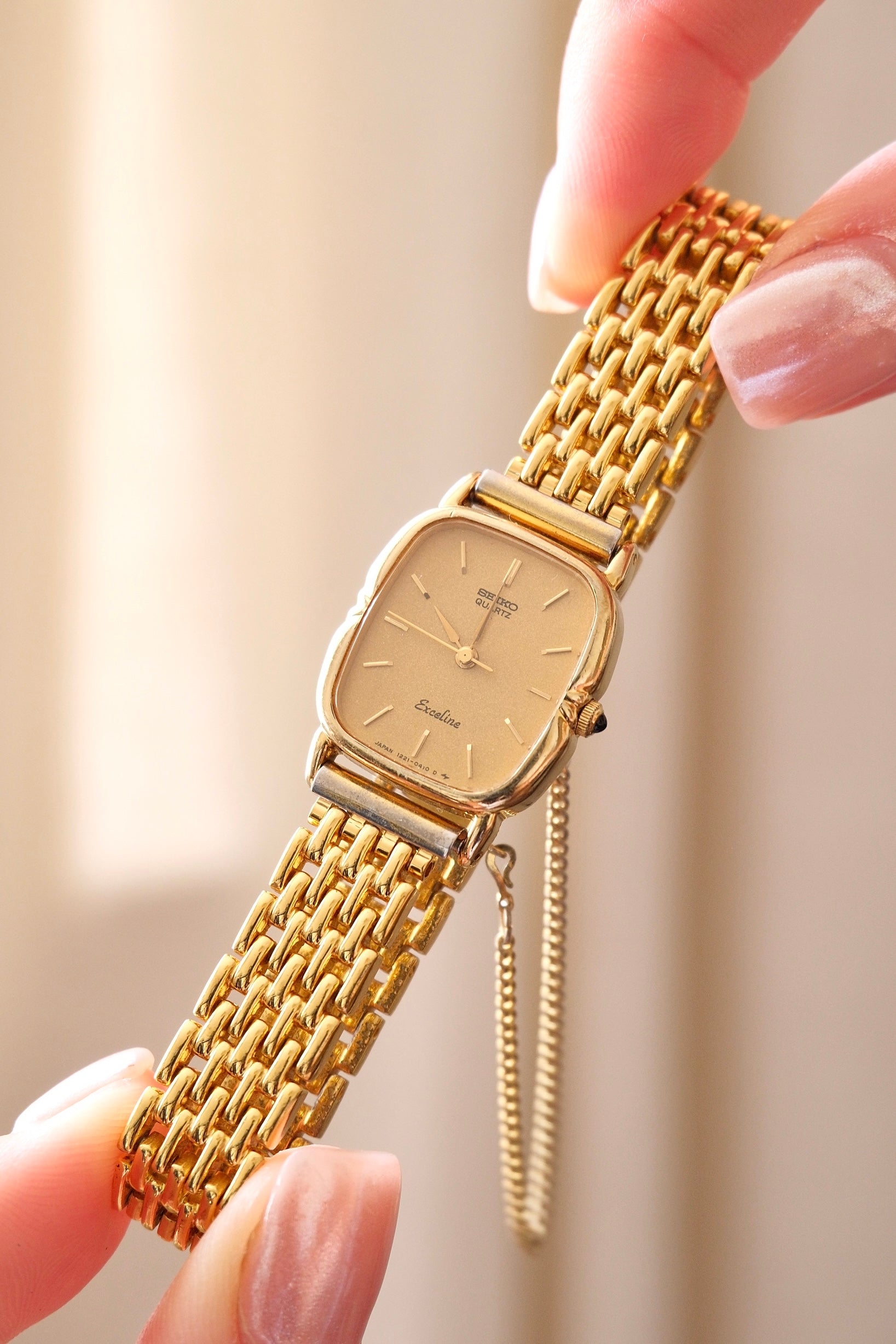 Vintage 1990s Gold-Plated Ladies' Seiko Exceline Quartz Watch