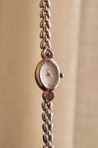 Ultra Rare & Petite Citizen Chère Two Tone Ladies Watch with Two Red Gemstones