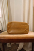 Vintage Loewe Brown Leather Boston Bag Spanish Luxury Top Handle Handbag