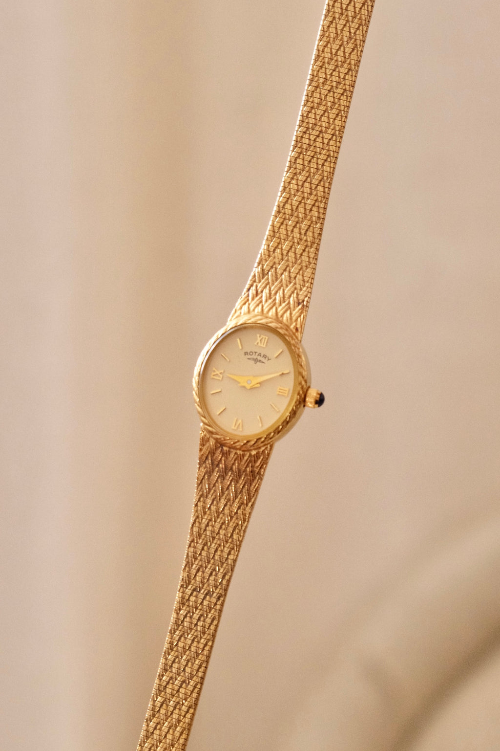 90s Slim Gold Plated Ladies Rotary Watch Working