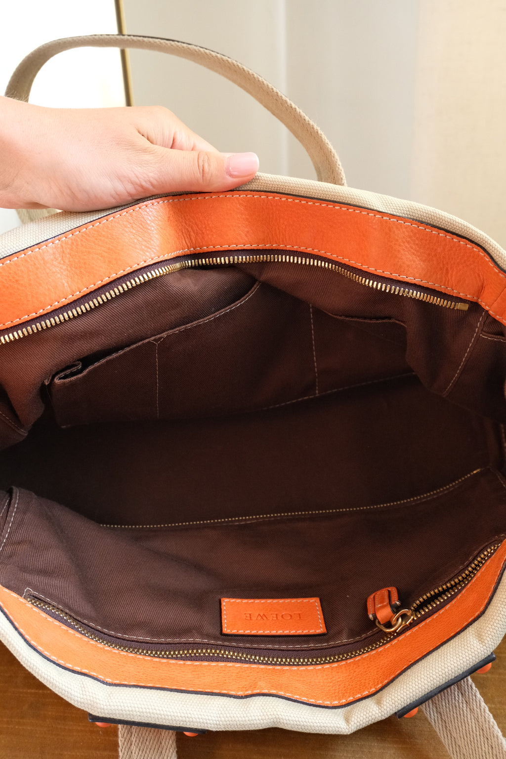 Rare 2007 Loewe Canvas Shoulder Bag