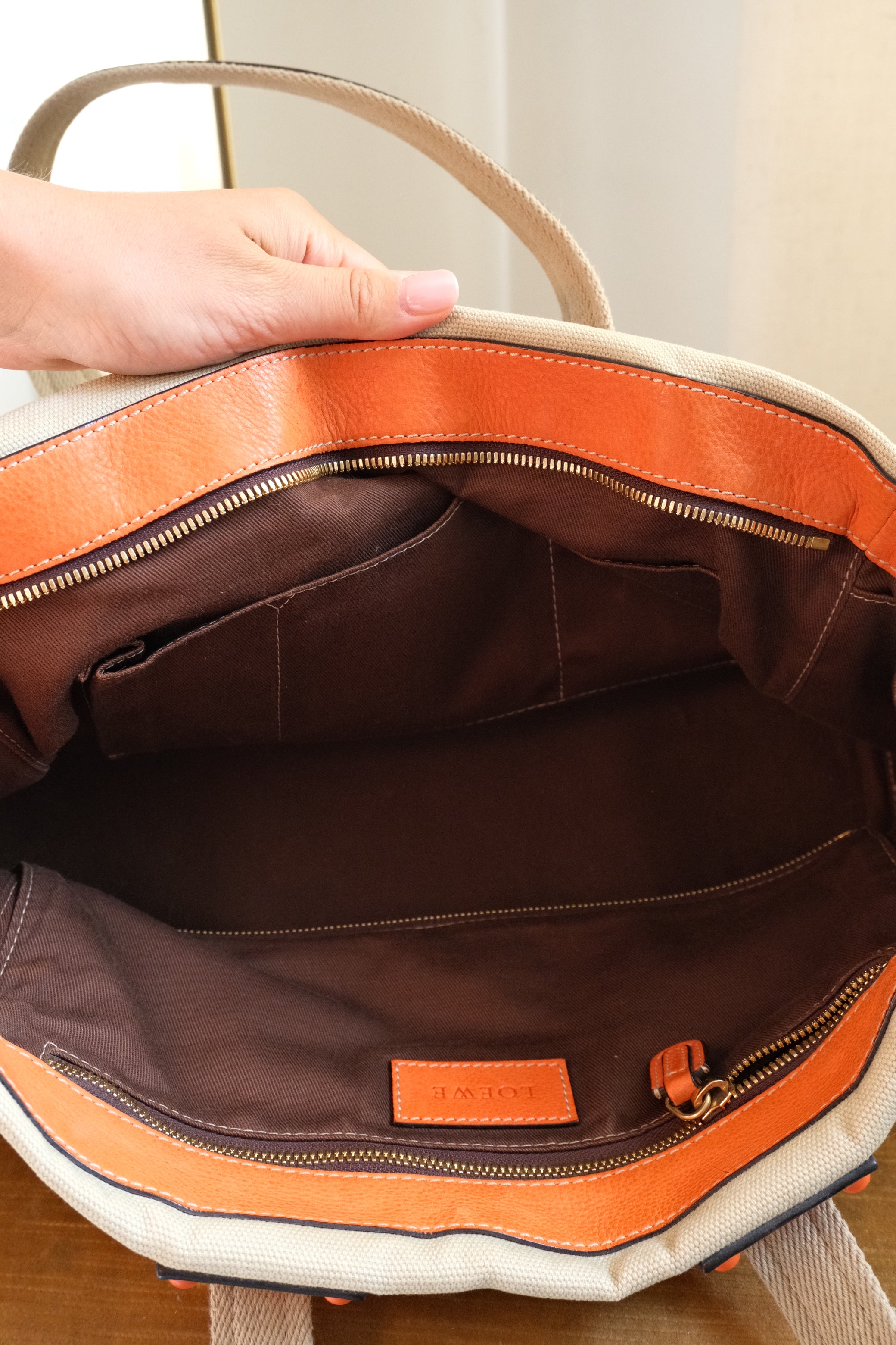 Rare 2007 Loewe Canvas Shoulder Bag