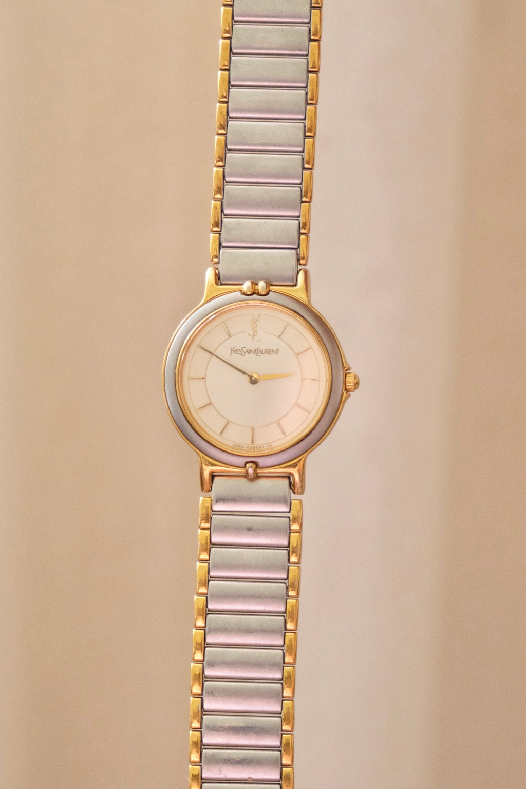 Vintage 90s Yves Saint Laurent Ladies' Quartz Watch - Silver-Tone Bracelet
