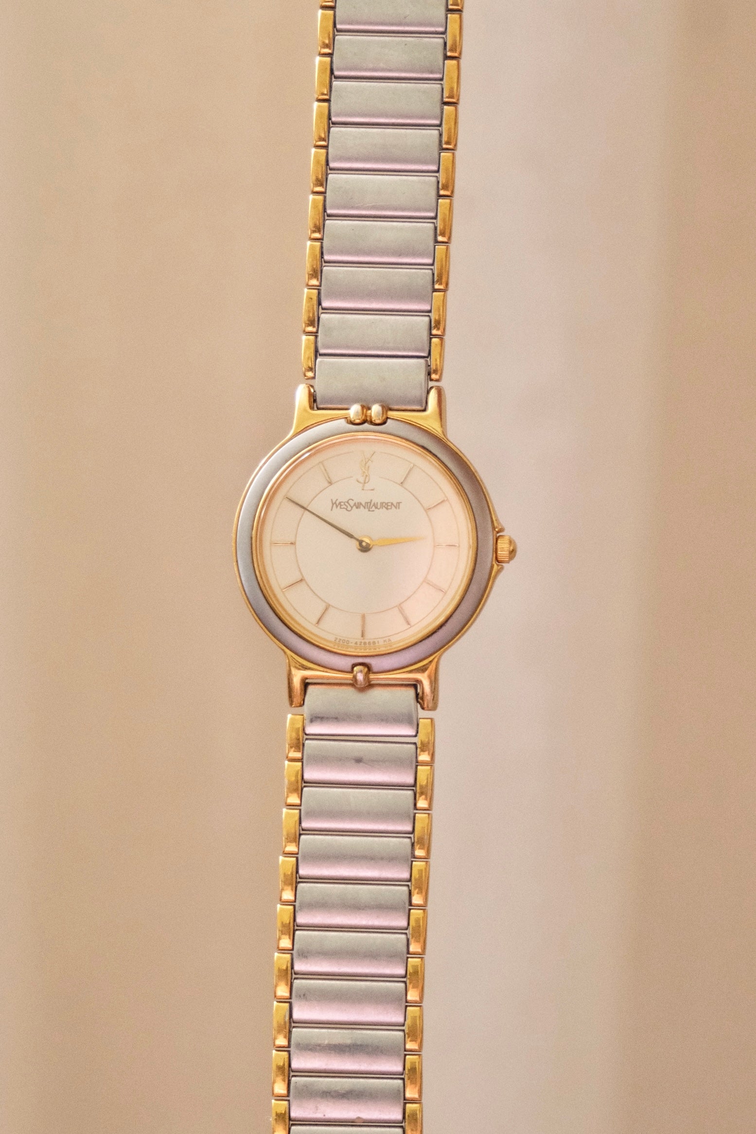 Vintage 90s Yves Saint Laurent Ladies' Quartz Watch - Silver-Tone Bracelet