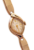 Rare 1954 Bulova Vintage Ladies Cocktail Watch Gold Filled Teardrop Wristwatch Working in Vintage Box