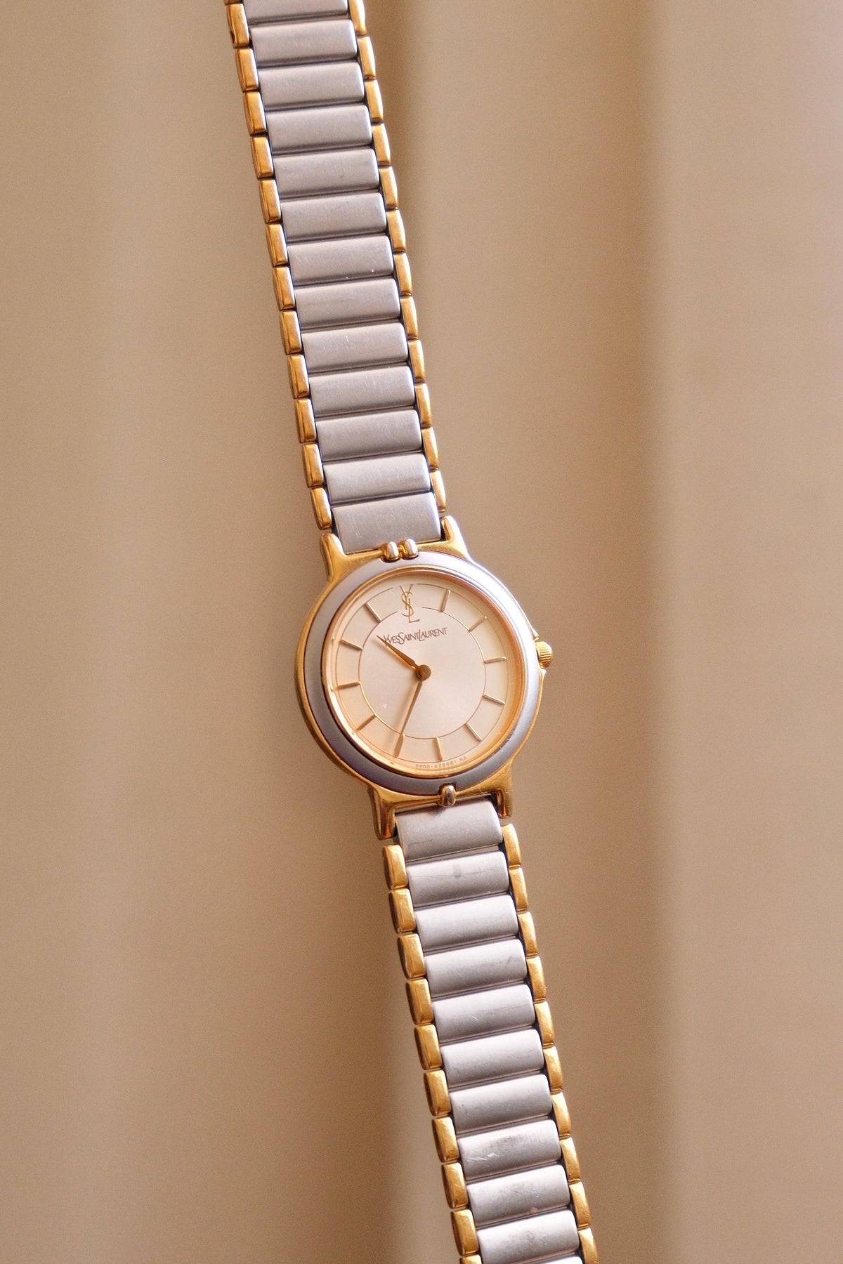 Vintage 90s Yves Saint Laurent Ladies' Quartz Watch - Silver-Tone Bracelet