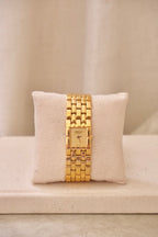 Vintage  18k Gold Plated Ladies Raymond Weil Tank Watch with Box & Papers