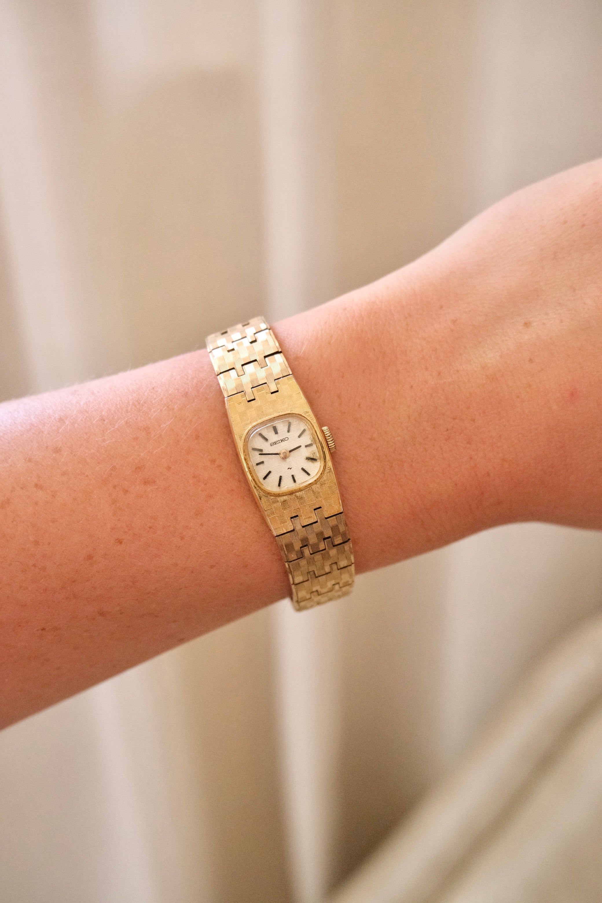 Vintage Ladies Gold Seiko Manual Wind Watch