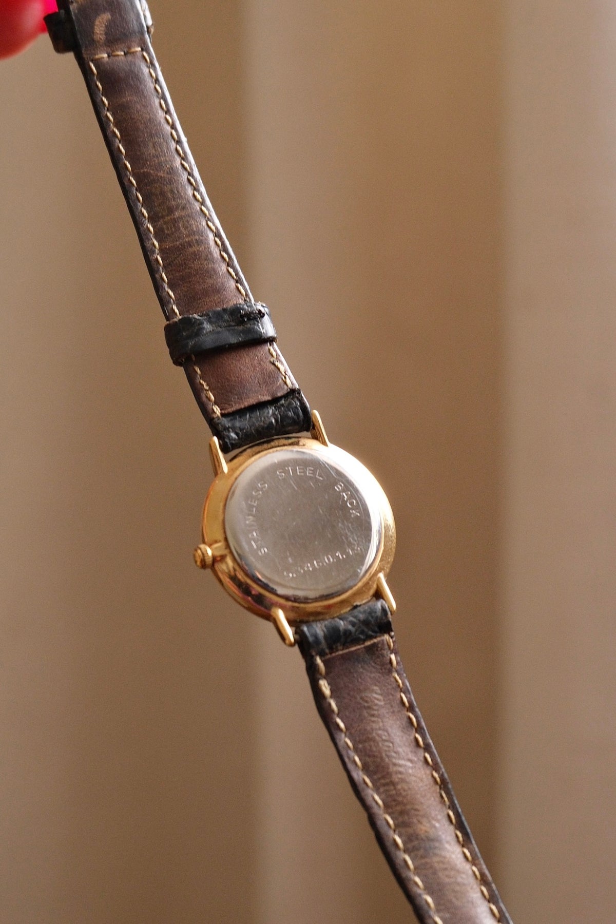 Vintage Ladies Givenchy Paris Gold Dress Watch, Black Crocodile Leather Strap, Roman Numeral Dial, Classic Luxury Wristwatch