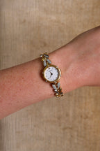 Near Mint Vintage Ladies Two Tone Diamont Accent Seiko Nina Ricci Watch