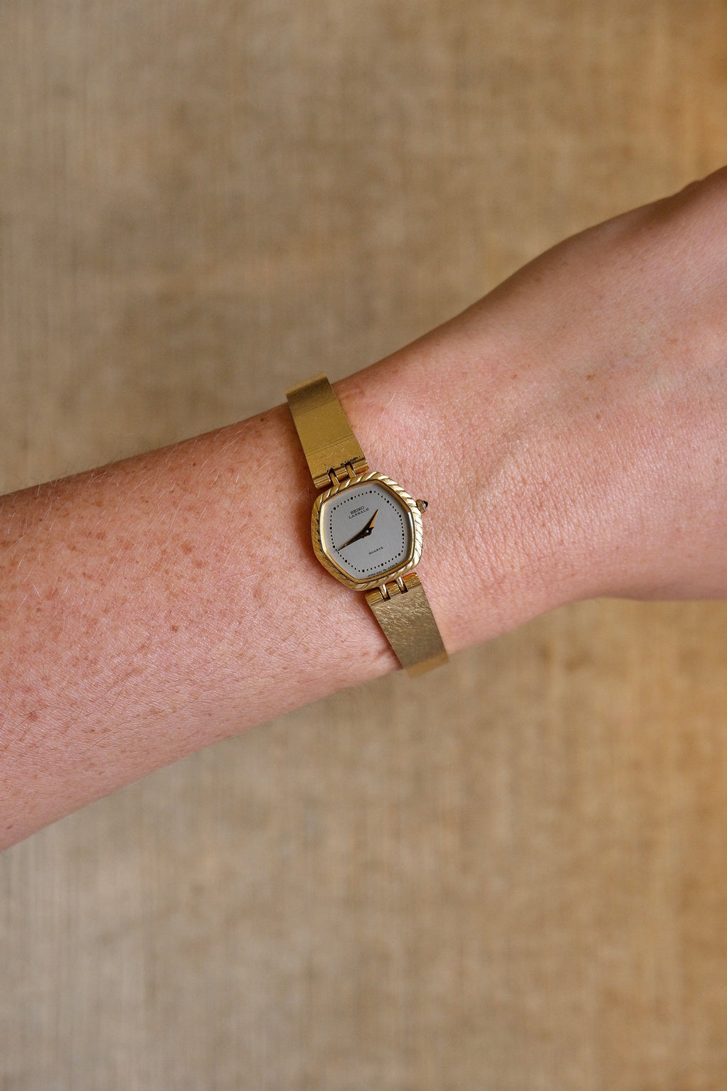 Rare Slim 90s Ladies Seiko Lassale Gold Watch and Cabochon Crown