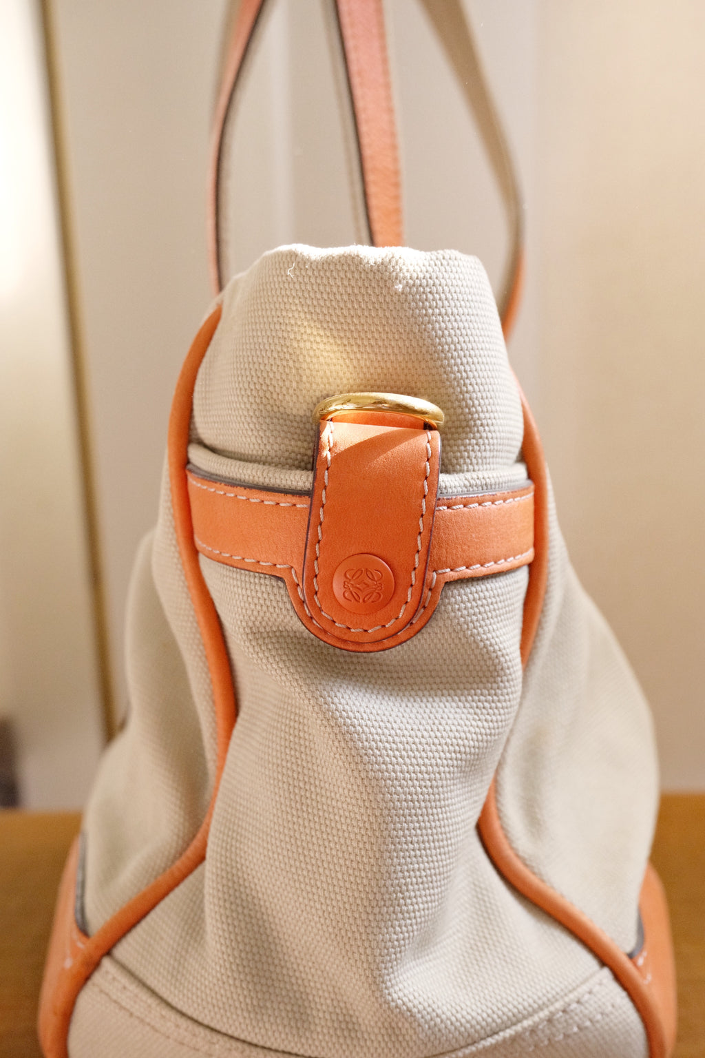 Rare 2007 Loewe Canvas Shoulder Bag