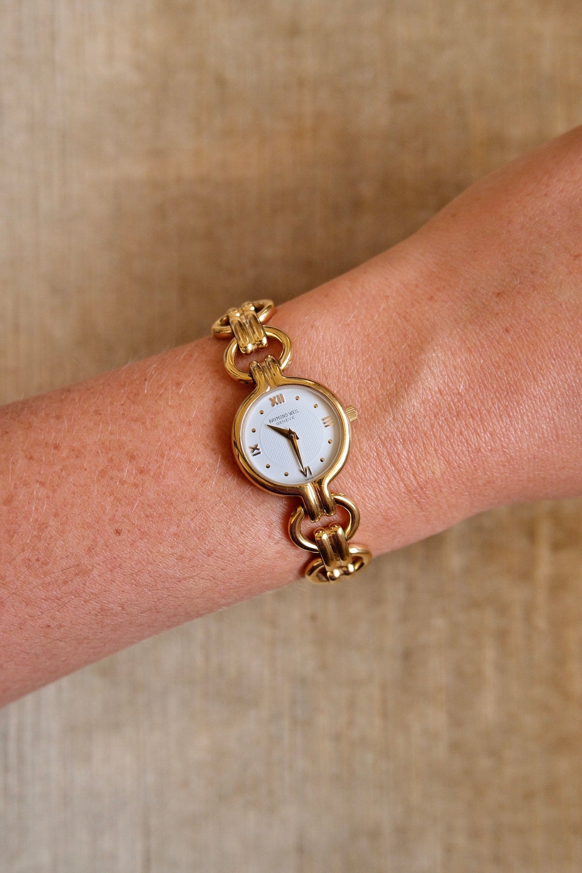 Vintage Ladies' Gold-Plated Raymond Weil Quartz Watch - Round Dial